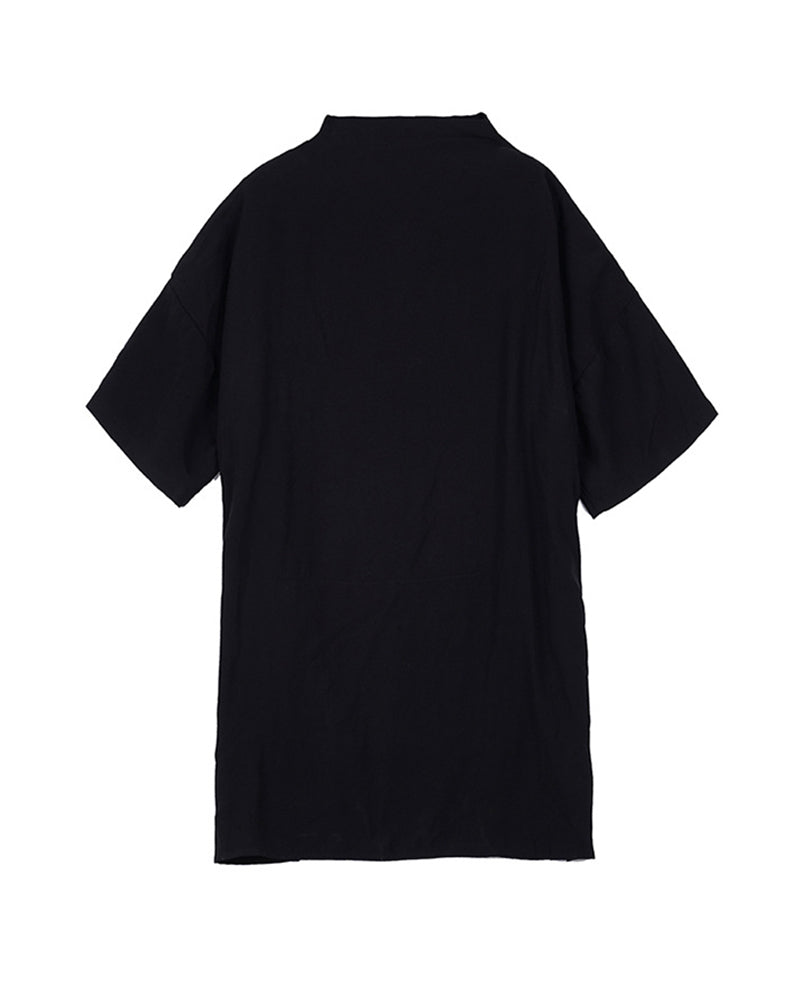 Yamamoto Relaxed Standing Collar Japanese Techwear Shirt