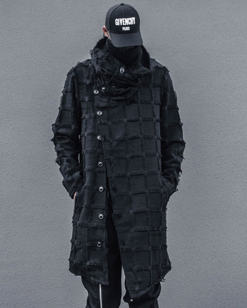 long coat,long black coat,Japanese techwear,techwear outfits,futuristic clothing,cyberpunk clothing,long coat,long black coat,black cloak,black cape,techwear jacket, tech jacket,cyberpunk jacket, cyberpunk techwear jacket, cyberpunk samurai jacket, samurai jacket cyberpunk,ninja costume,ninja halloween costume,samurai jacket,cyberpunk style jacket,techwear,tech wear,affordable techwear,techwear fashion