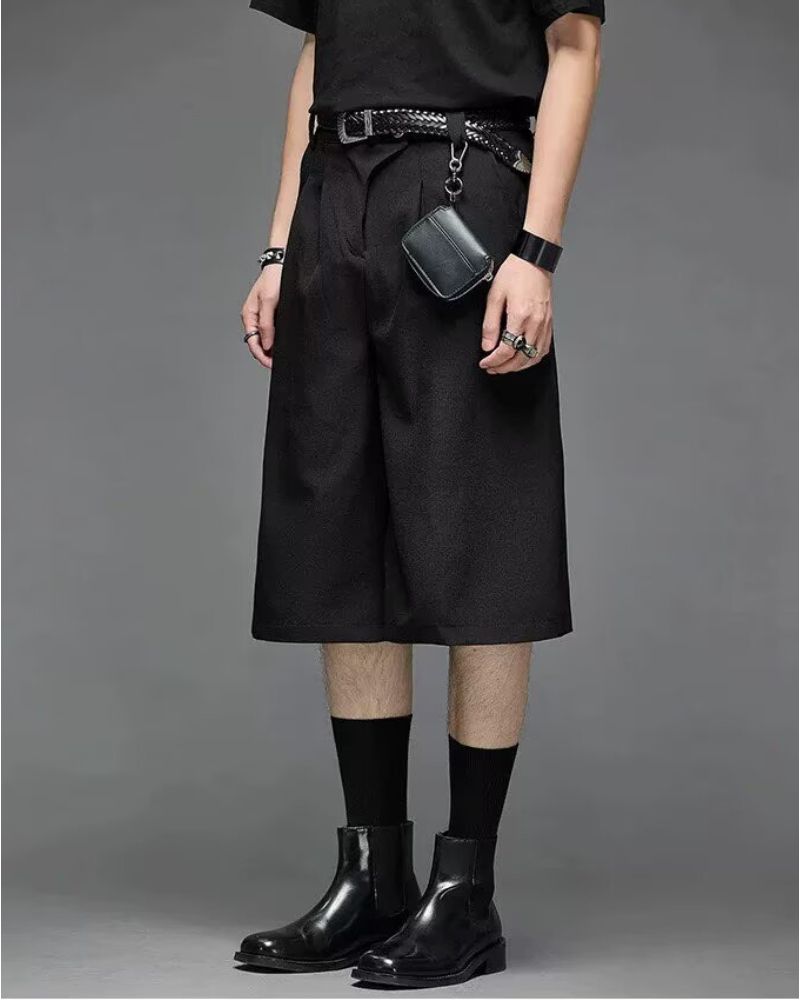 Yamamoto Carved Alloy Genuine Leather Belt