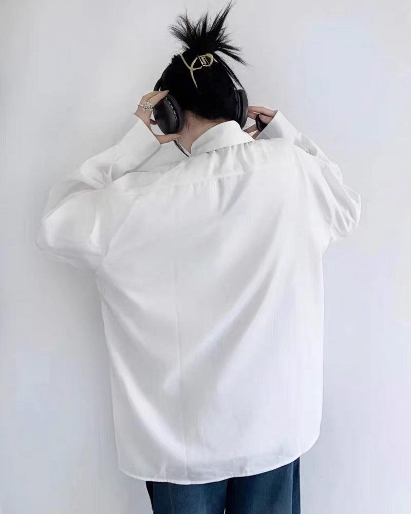 After Fashion Chain Tie Long Sleeve Shirt - Techwear Official