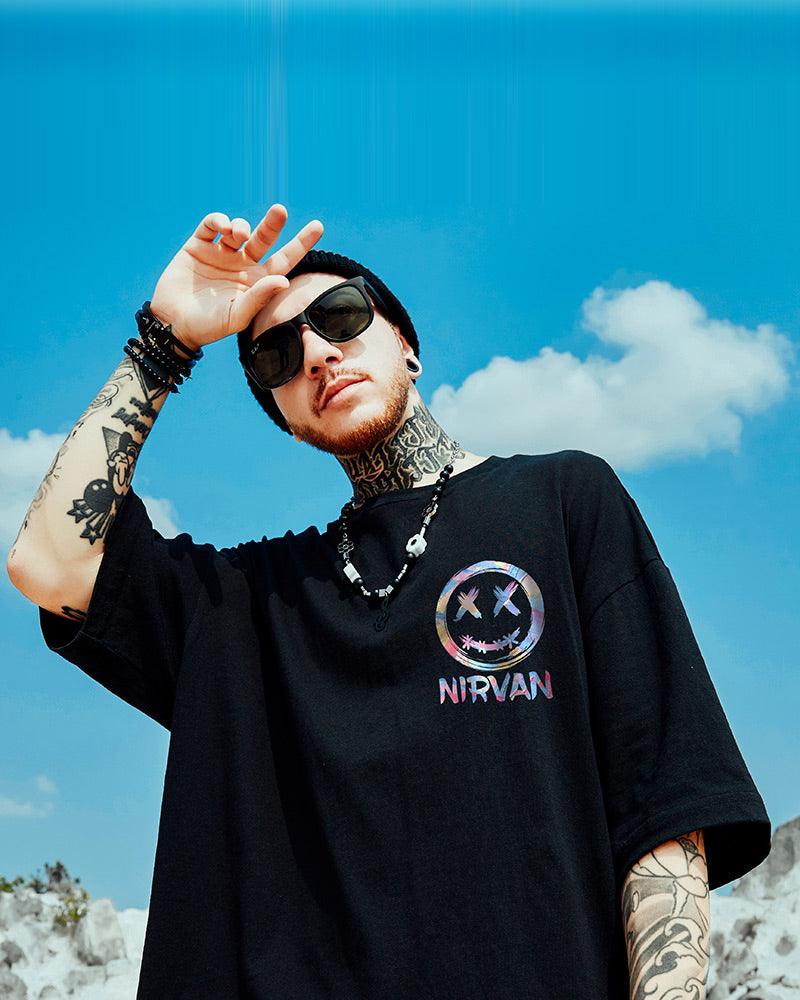 All About Demon Smiley T-Shirt - Techwear Official