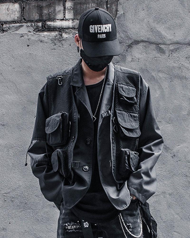 Beat It Multi-pocket Fishnet Vest - Techwear Official
