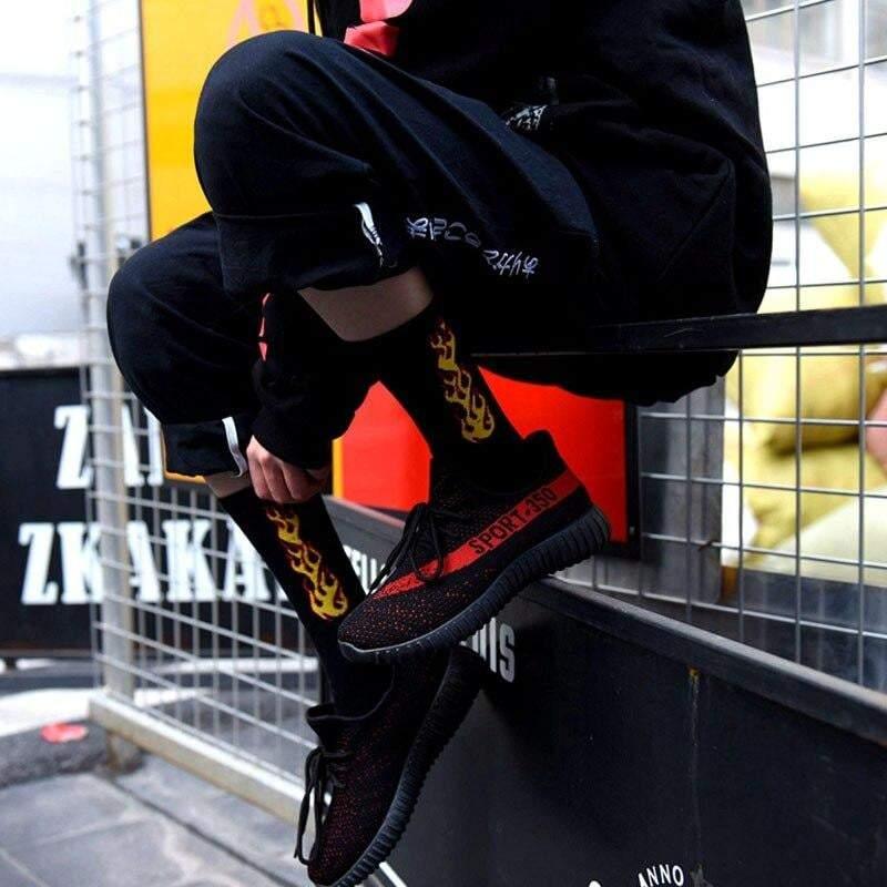 Burning On Fire Socks - Techwear Official