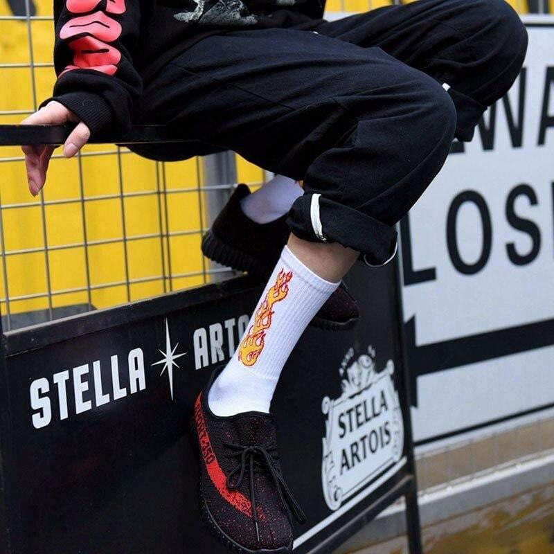 Burning On Fire Socks - Techwear Official