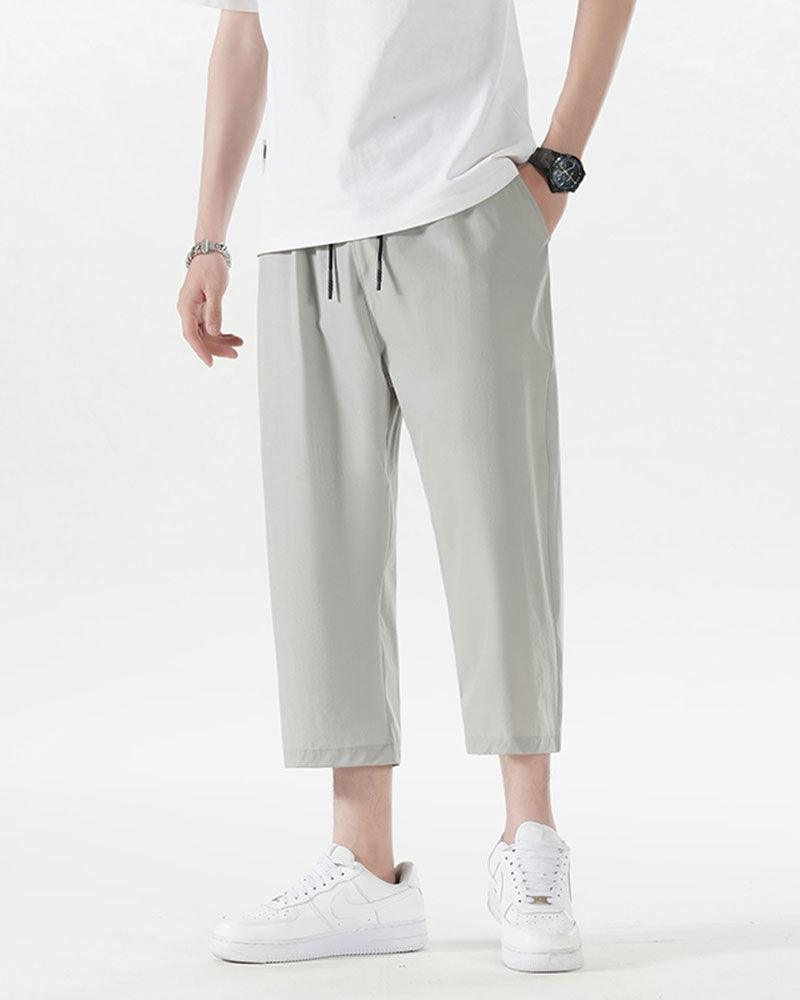 Summer Ice Fruit Ice Silk Calf-length Pants - Techwear Official