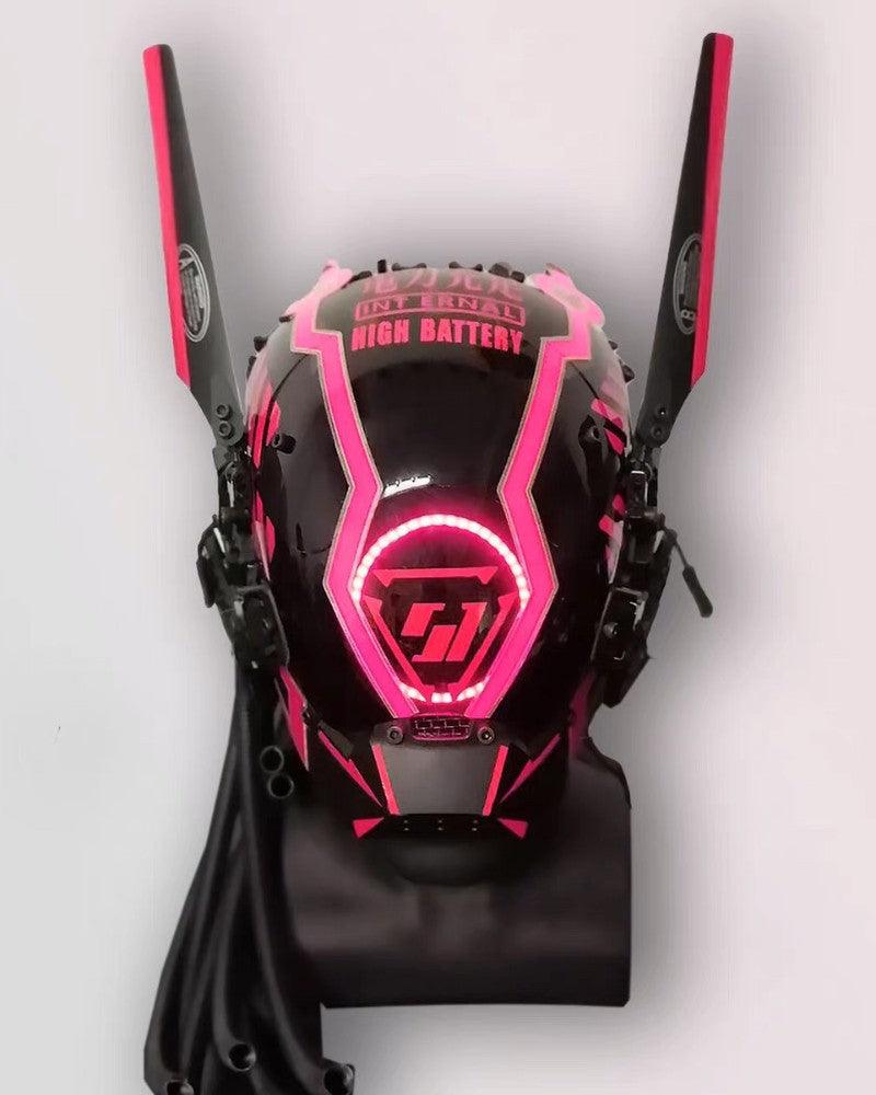 Conservation Of Energy Dreadlocks Cyberpunk Mask (LEDs available in 7 colors) - Techwear Official