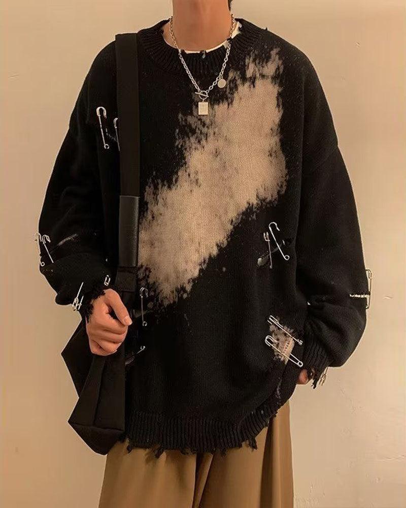 black sweater,crew neck sweater,pullover sweater,mens crewneck sweater,mens knit sweater,techwear sweater,techwear,tech wear,affordable techwear,techwear fashion,futuristic clothing,cyberpunk clothes,cyber fashion,cyberpunk aesthetic,cyberpunk