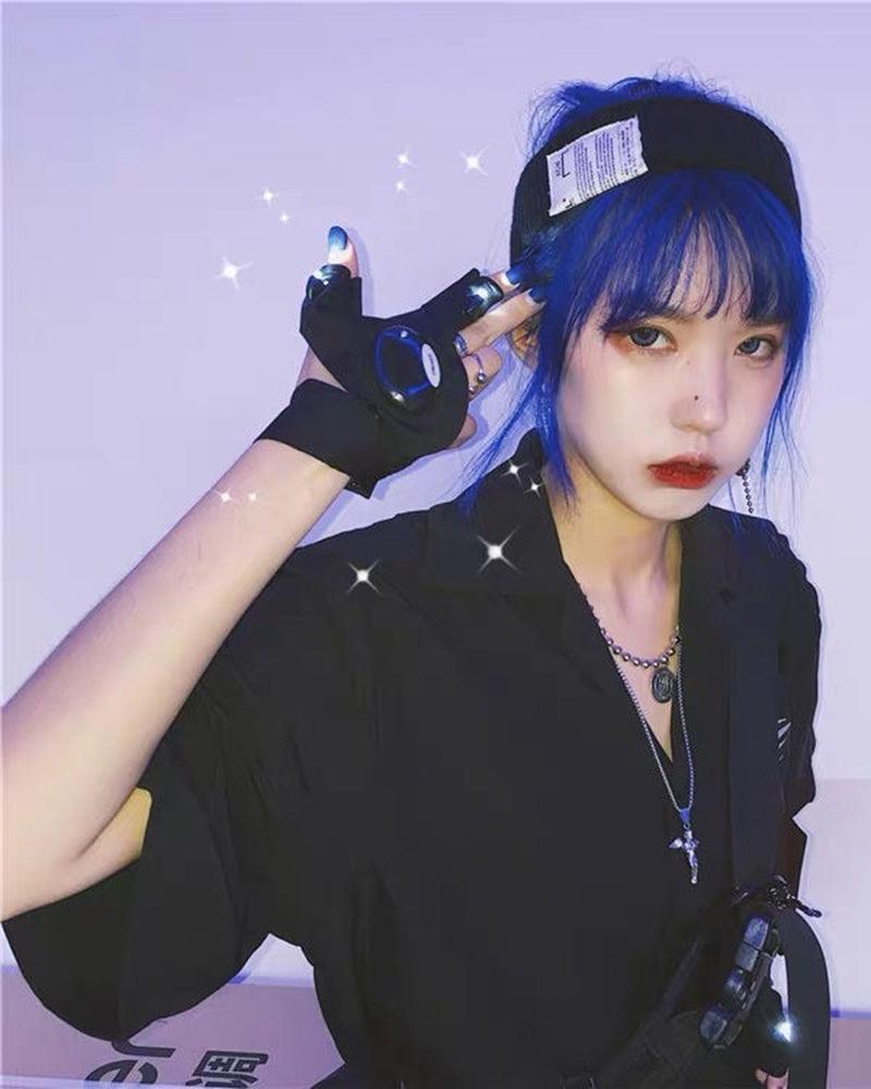 Cybergirl Glow Gloves - Techwear Official