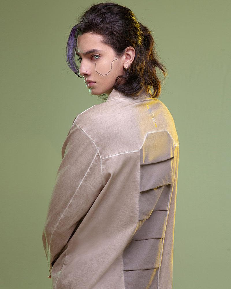 Cyberpunk 3D Cut Dyed Washed Sweatshirt - Techwear Official