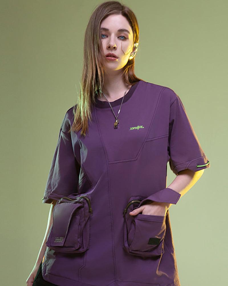 Cyberpunk Streetwear Multi-pocket T-Shirt - Techwear Official