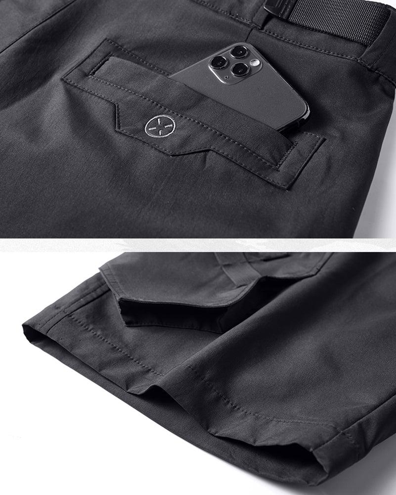 Functional Multi-Pocket Belt Shorts - Techwear Official