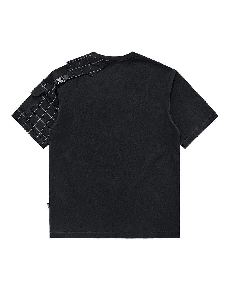 Functional Plaid Patchwork T-Shirt - Techwear Official