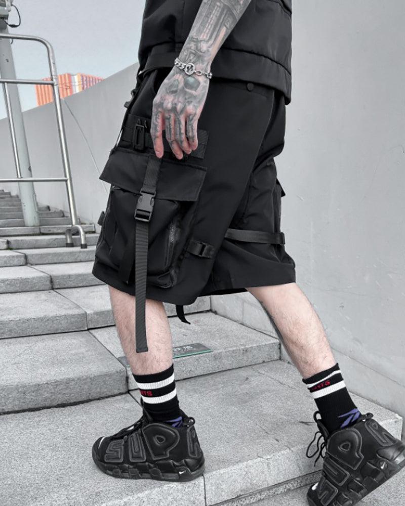 Functional Ribbon Cargo Shorts - Techwear Official