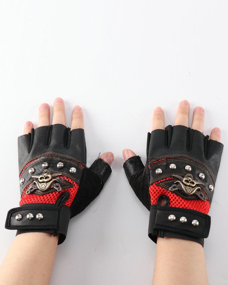 Got Too Close Skull Fingerless Gloves - Techwear Official