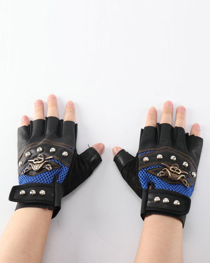 Got Too Close Skull Fingerless Gloves - Techwear Official