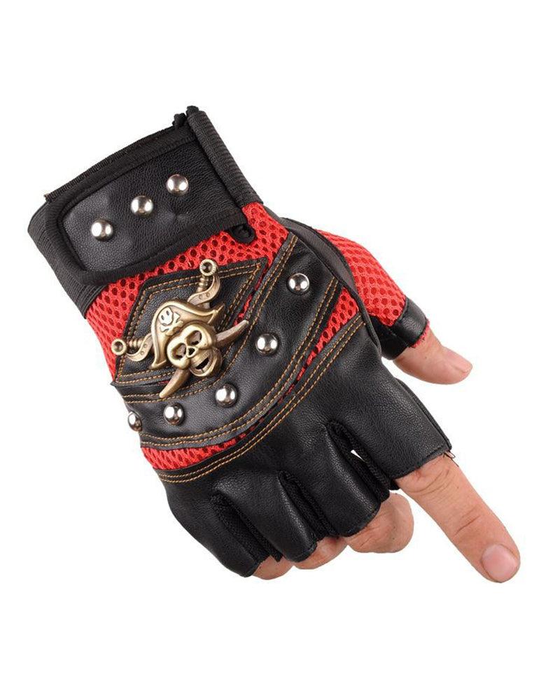 Got Too Close Skull Fingerless Gloves - Techwear Official