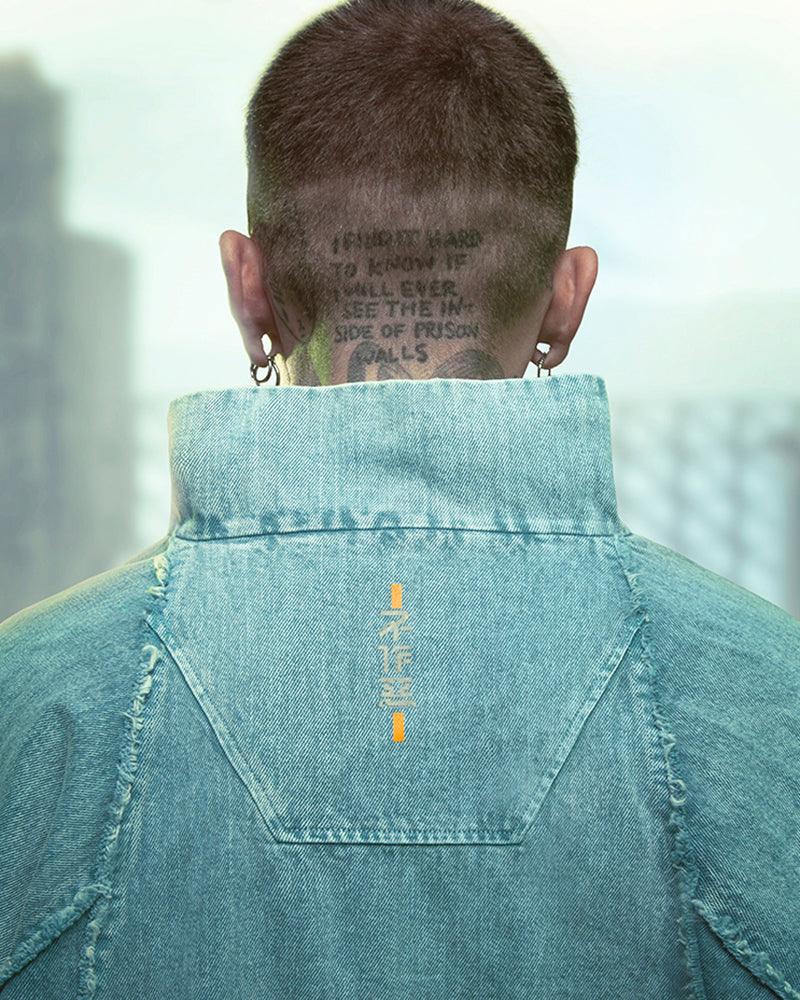 Irregular Cyberpunk Denim Jacket - Techwear Official