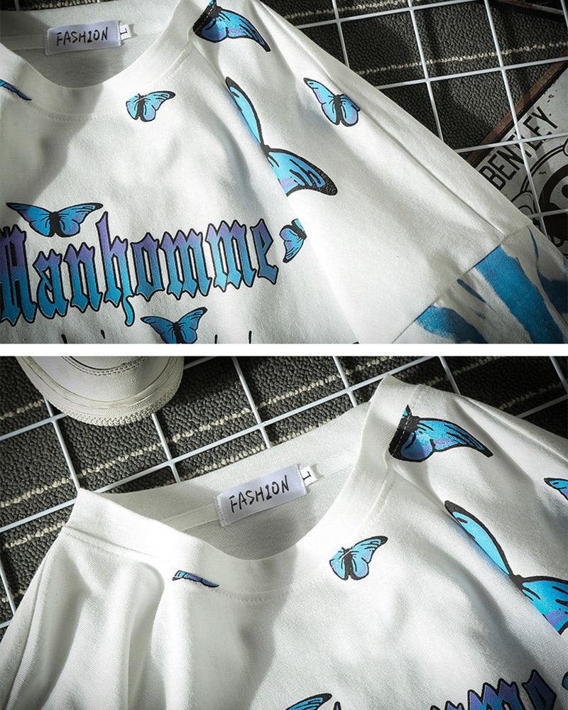 Like A Blue Butterfly Boom Time T-Shirt - Techwear Official