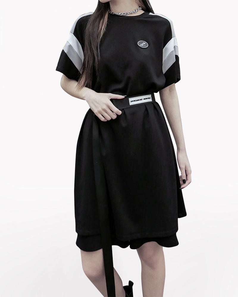 Make It My Own Belt T-shirt Dress - Techwear Official