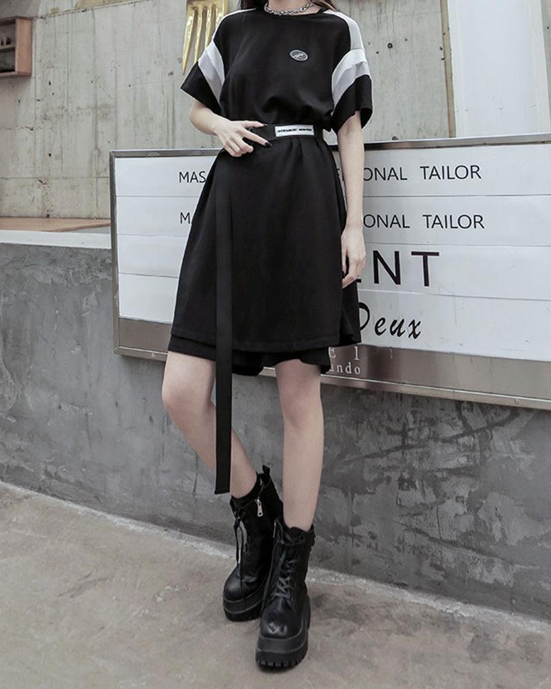 Make It My Own Belt T-shirt Dress - Techwear Official