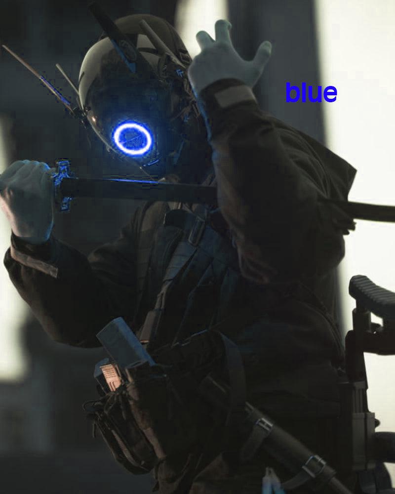 Metaverse Shock Futuristic Cyberpunk Mask (LEDs available in 6 colors) - Techwear Official