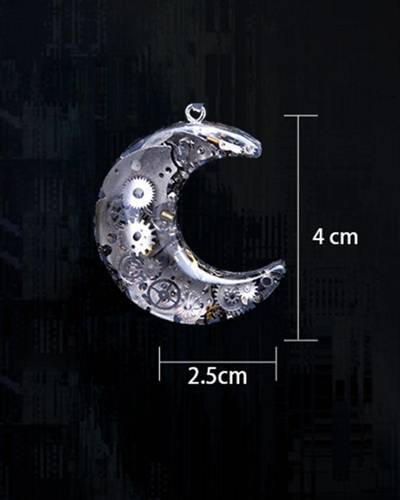 Moon Star Couple Cyberpunk Mechanical Necklace - Techwear Official