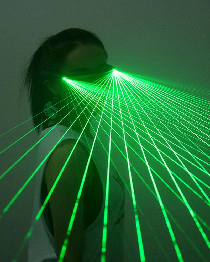 Cyberpunk Laser Rave Glasses|Sunglasses With Lasers, Size Onesize, Green
