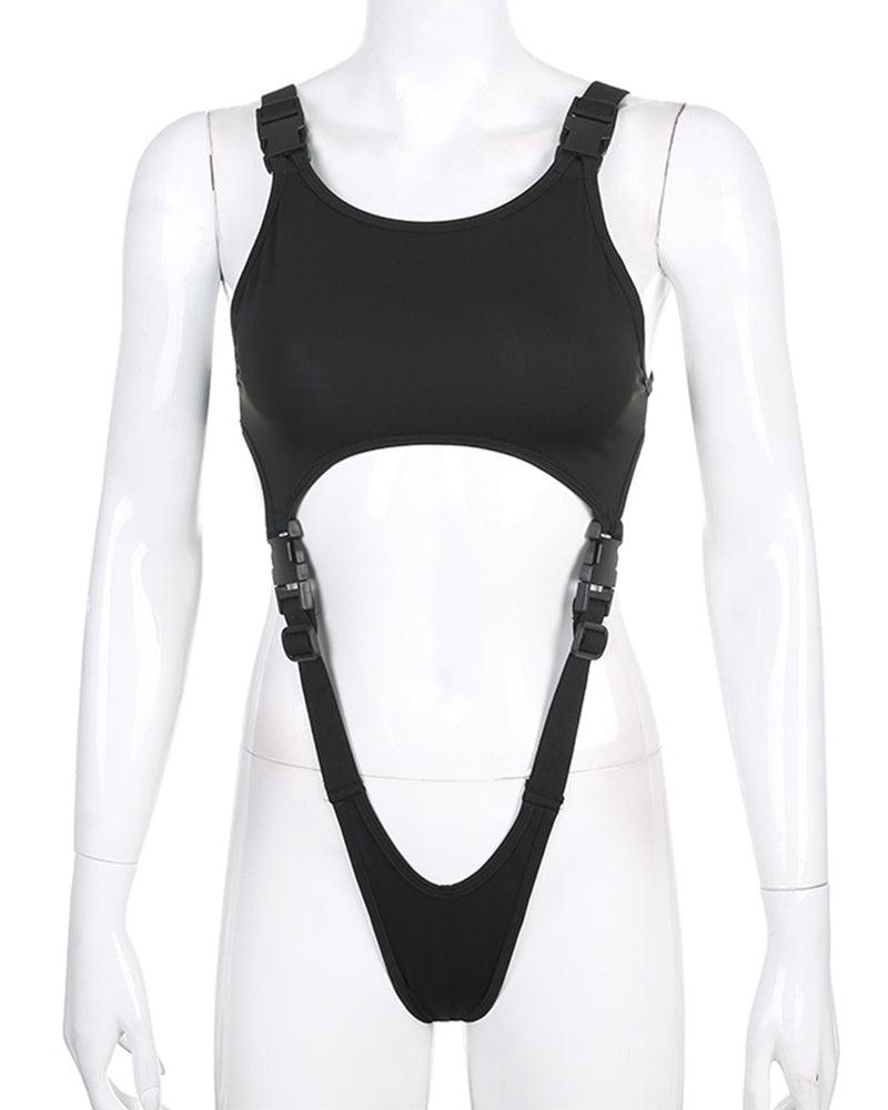 One I Adore Buckle Strap Bodysuit - Techwear Official