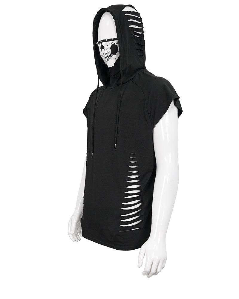 One I Adore Tattered Sleeveless T-Shirt - Techwear Official