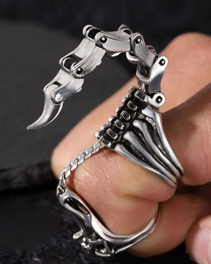 Scorpion Bone Telescopic Ring - Techwear Official