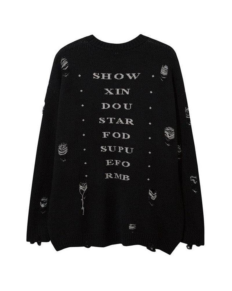 SHOW XIN DOU Print Sweater - Techwear Official