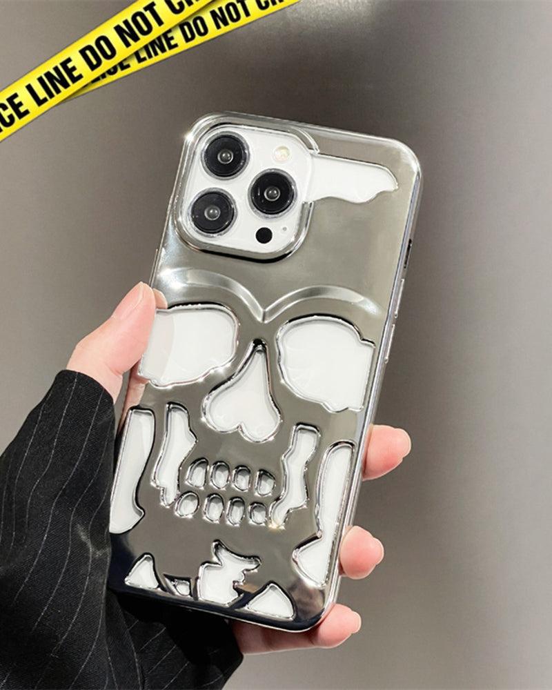 Skull Cutout Punk Phone Case - Techwear Official