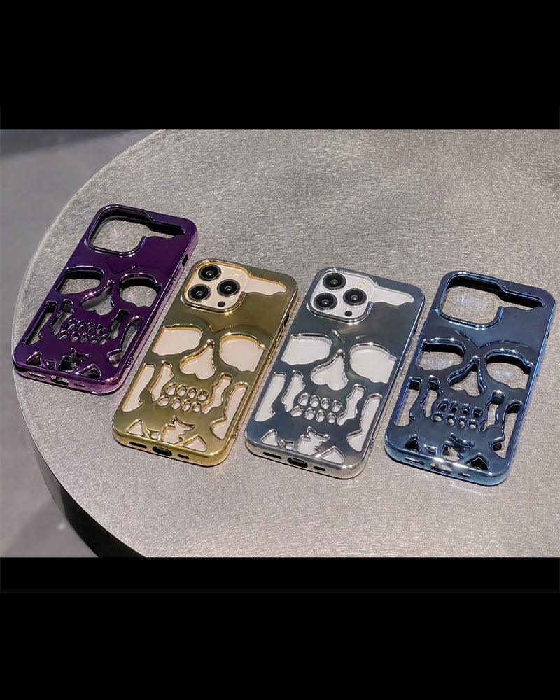 Skull Cutout Punk Phone Case - Techwear Official