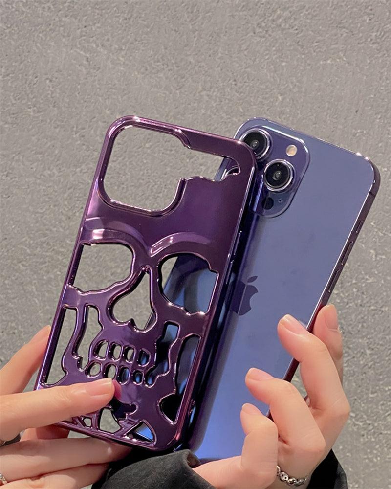 Skull Cutout Punk Phone Case - Techwear Official