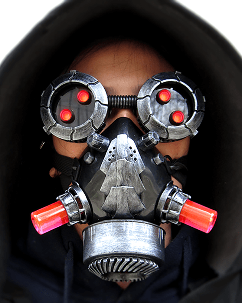 led steampunk goggles Cyberpunk Steampunk Glow Goggles And Mask (Sold Separately) – Techwear Official