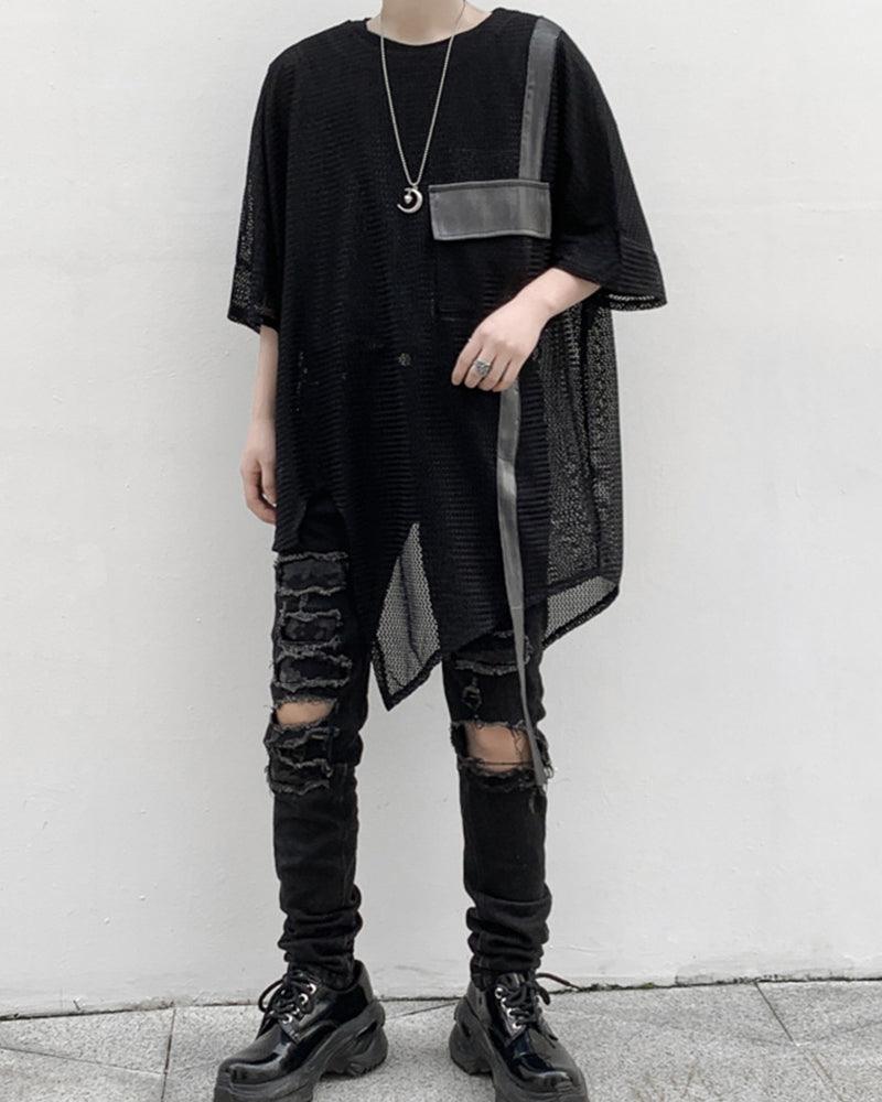 Streetwear Irregular Hollow Bat T-Shirt - Techwear Official