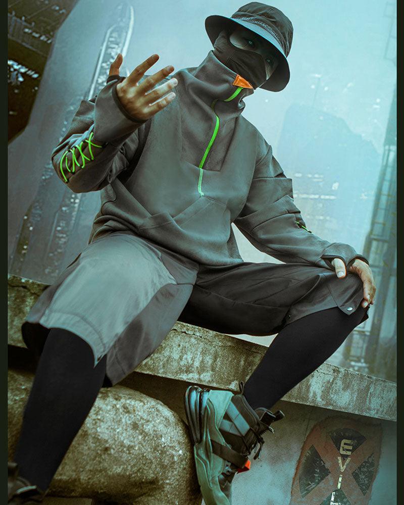 techwear hoodie,cyberpunk techwear hoodie,japanese techwear hoodie,cyberpunk hoodie,cool hoodie,japanese hoodie,streetwear hoodie,pullover hoodie,techwear,affordable techwear,techwear fashion,Japanese techwear,techwear outfits,futuristic clothing,cyberpunk clothing,cyberpunk techwear,cyberpunk fashion