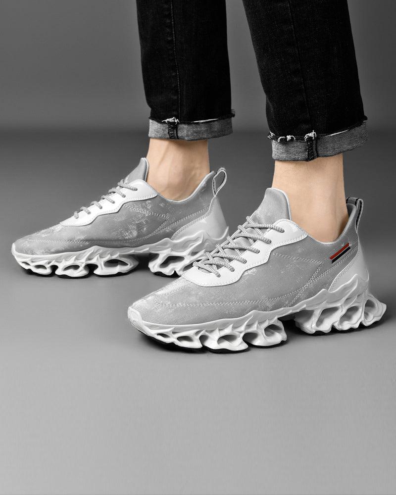 Techwear Frosted Leather Sneakers - Techwear Official