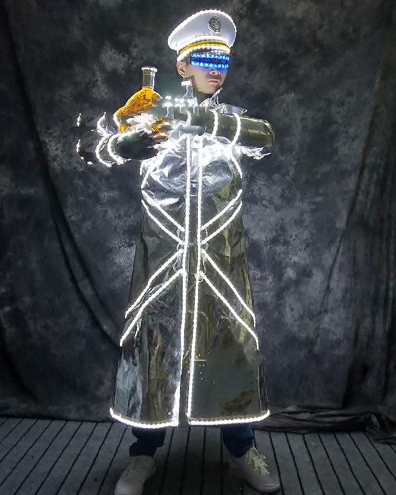 Techwear Led Dj Performance Light-up Costume(Hat And Clothing) - Techwear Official