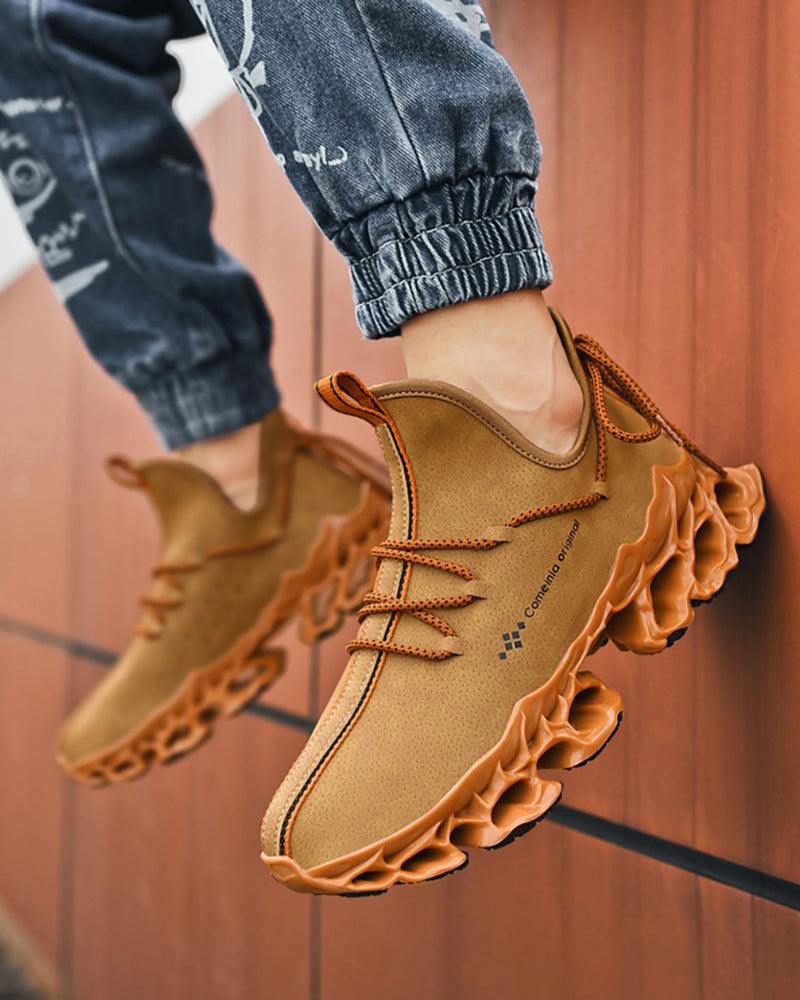 Techwear Microfiber Leather Sneakers - Techwear Official