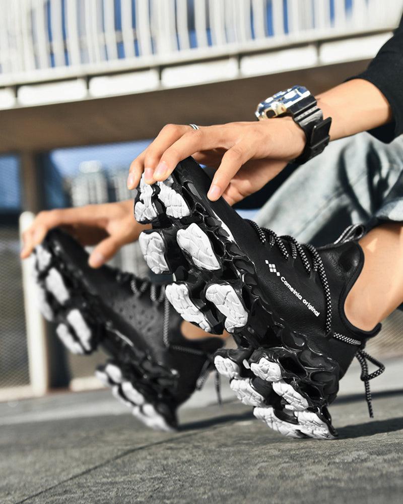 Techwear Microfiber Leather Sneakers - Techwear Official