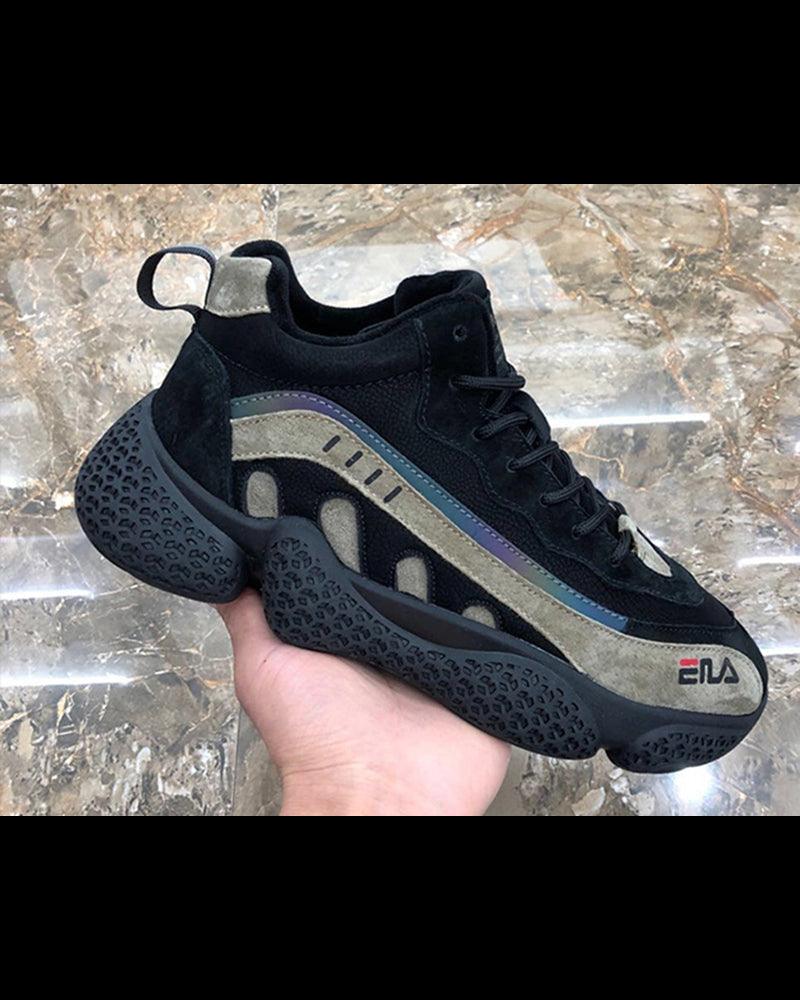 Techwear Nubuck Leather Sneakers - Techwear Official