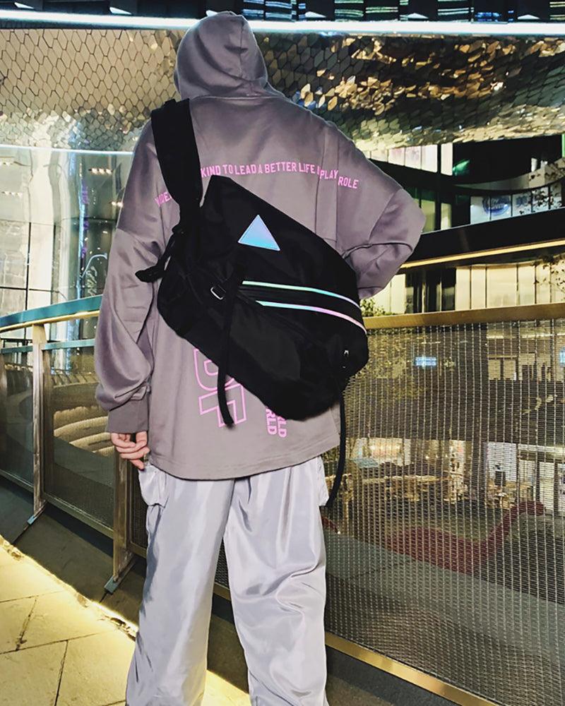 Techwear Reflective Messenger Bag - Techwear Official