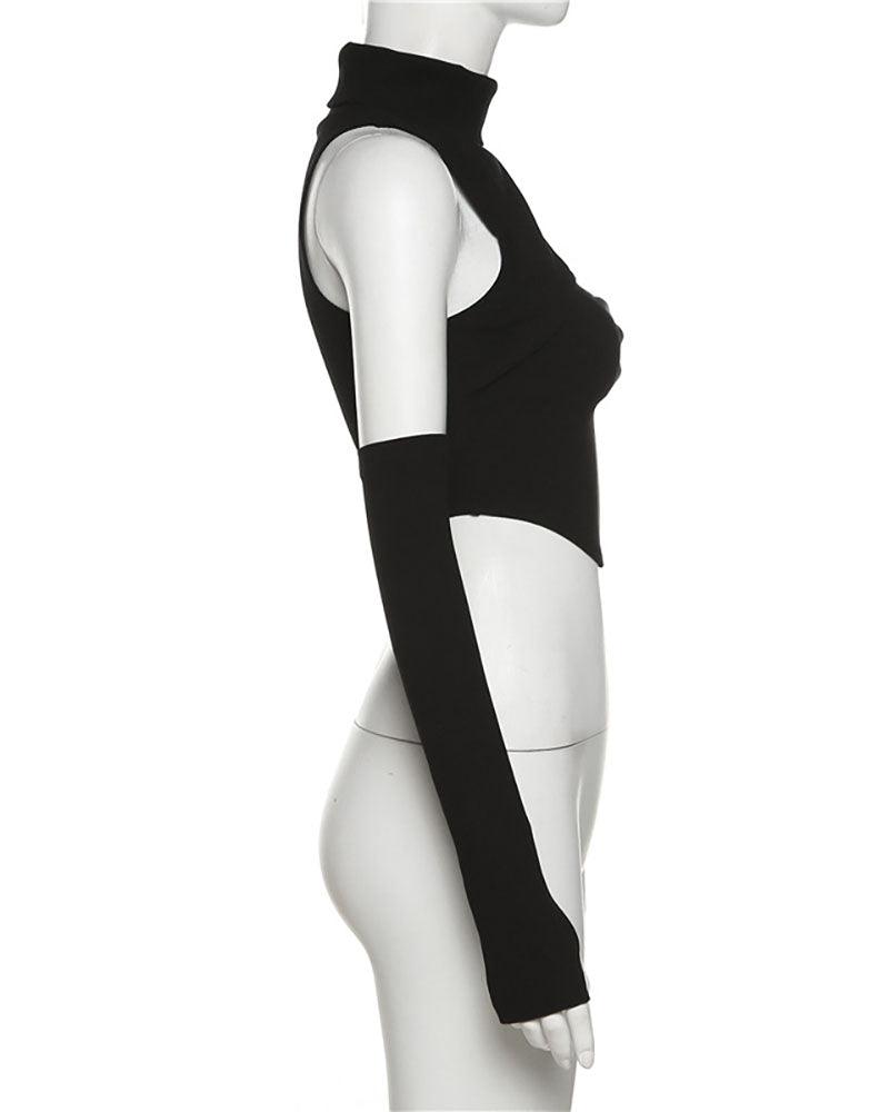 Techwear Turtleneck Cutout Top - Techwear Official