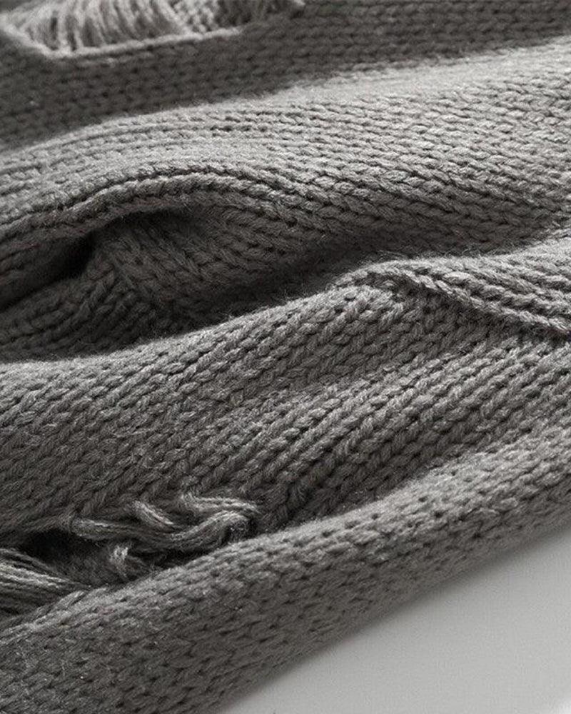 Trendy Punk Tattered Sweater - Techwear Official