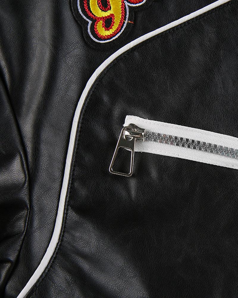 Try Everything Street PU Crop Jacket - Techwear Official