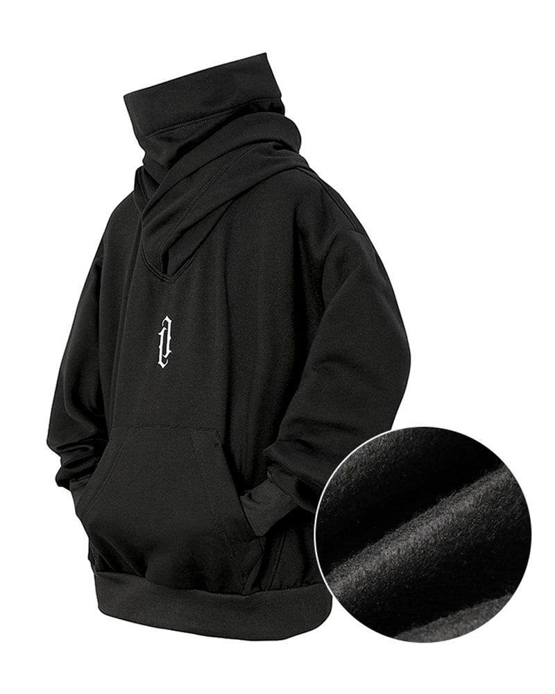 Wake Me Up Turtleneck Scarf Hoodie - Techwear Official