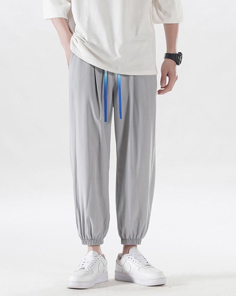 Ice Silk Pants,Summer Pants, jogger pants,techwear pants,mens streetwear outfits