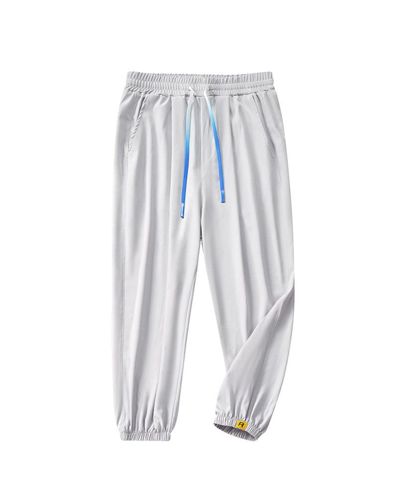 Summer Picnic Ice Silk Drawstring Jogger Pants - Techwear Official