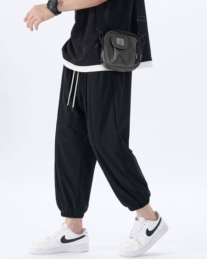 Summer Wars Ice Silk Drawstring Jogger Pants - Techwear Official